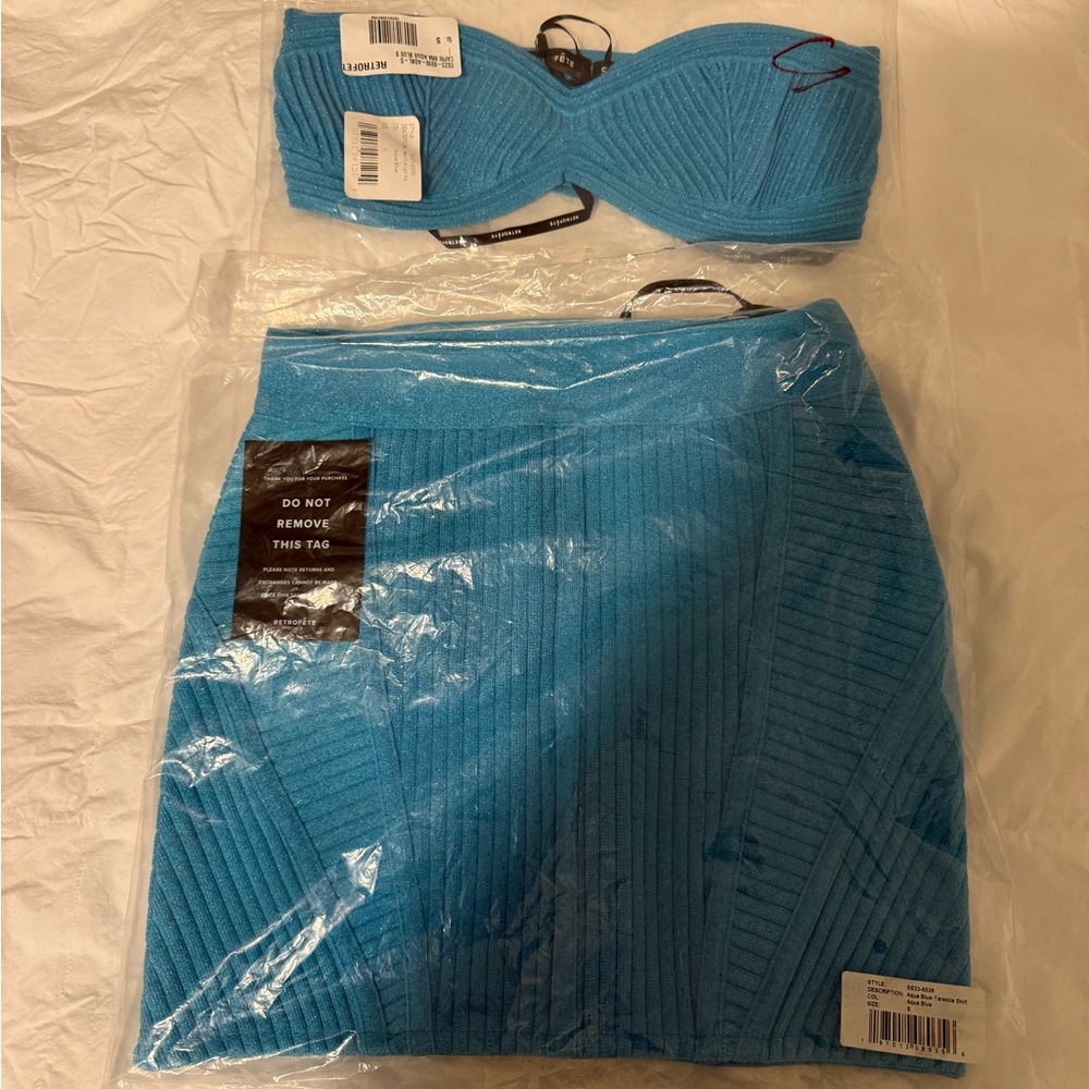 Retrofete Taressa Set in Aqua Blue